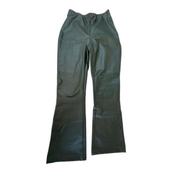 NWOT TUCKERNUCK Hunter Green Pleather Like Pants Size XS (BB0834) - Picture 1 of 2